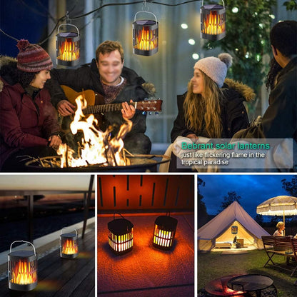 Skorter | Solar LED Flame Lantern – Decorative Outdoor Lighting for Garden and Terrace with Hanging Possibility