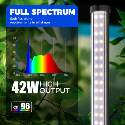 Skorter | Barrina 42W Full Spectrum Led Grow Light, 4Ft Height, Daylight White, Stand