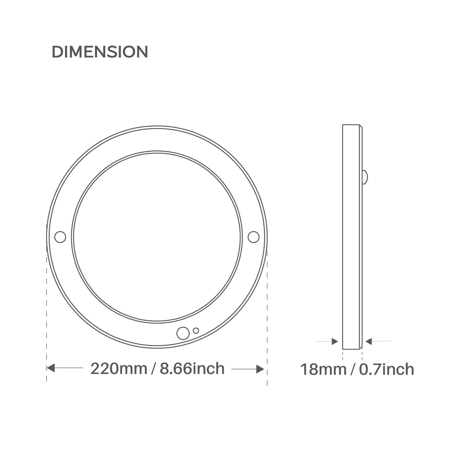 Skorter | Sincelight Pir Led Motion Sensor Ceiling Lamp, 18W Ultrathin, Warm White, Twilight Light