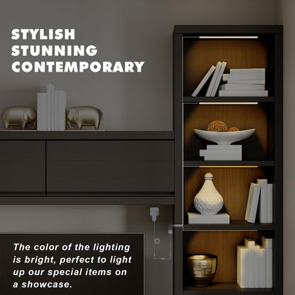 Skorter | Jusjubr 4Pcs 12" Dimmable Led Showcase Light, Warm White, Memory Function, 3000