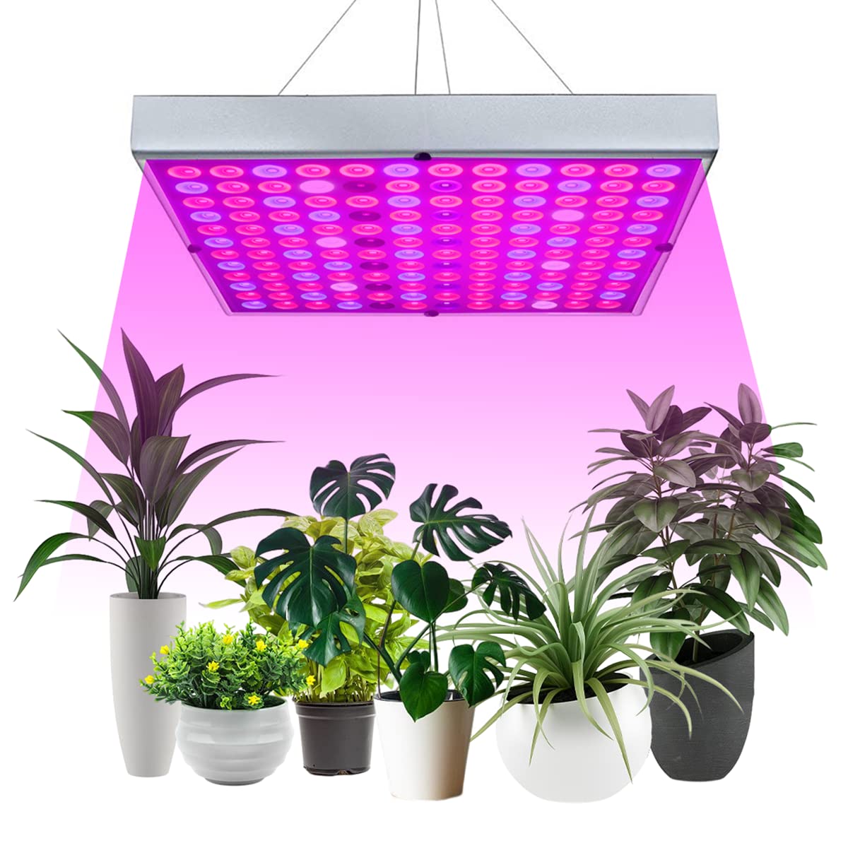 Skorter | Juhefa LED Growth Light, Full Spectrum Growing Lamp with IR & UV LED Plant Light for Indoor Plants, Microgreens, Clones, Succulents, Seedlings, Panel Size 9.9X9.9 Inches