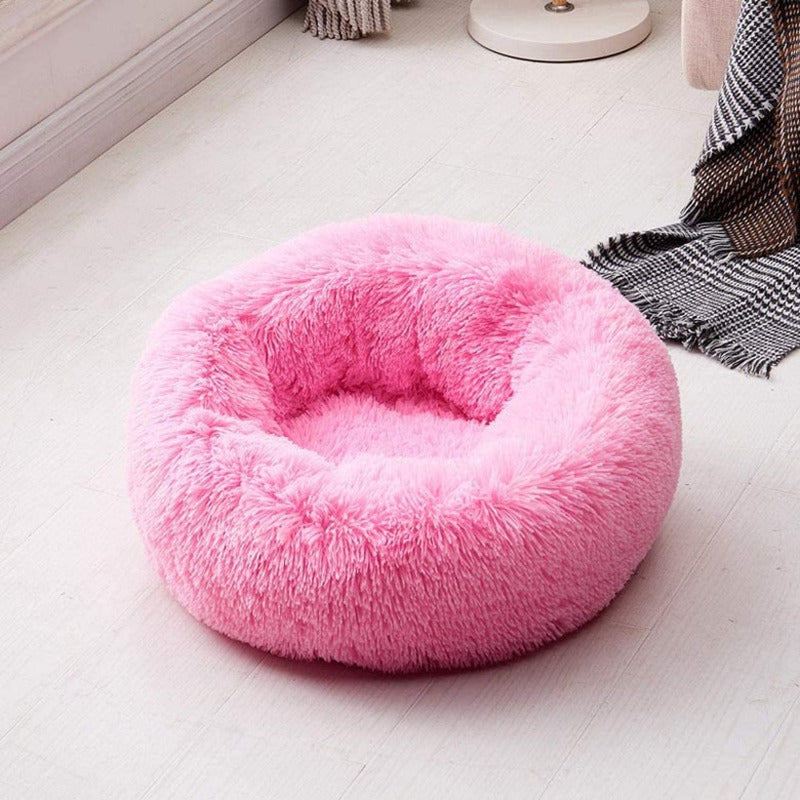 Skorter | Beef Plush Calming Donut Dog Bed for Small to Large Dogs