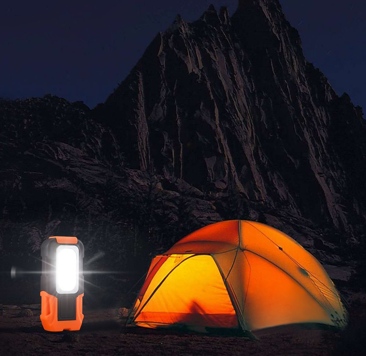 Skørter | 2-pack portable LED work light with magnetic base and hanging hook