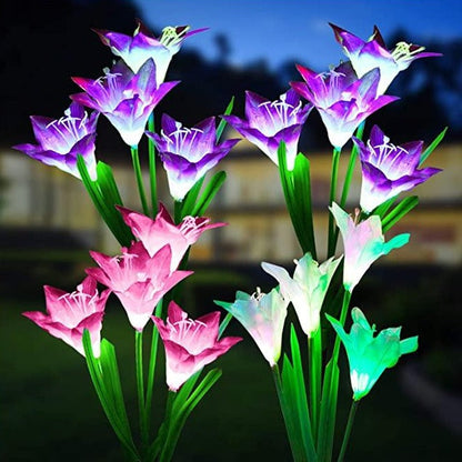 Skorter | Solar-powered Lilac Flower Lights