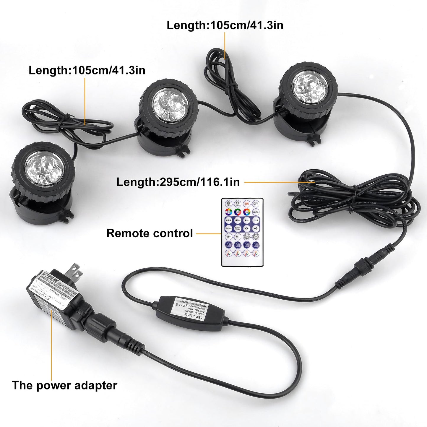 Skorter | Crepow Rgb Landscape Lights With Timer, Ip68 Waterproof Submersible Spotlights For Garden Pool (3-Pack)