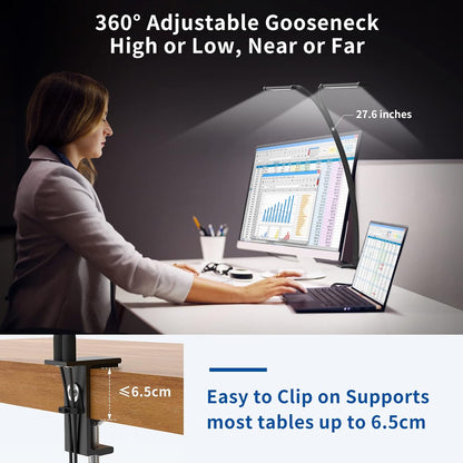 Skorter | 77 LED Desk Clamp Lamp with 70cm Flexible Gooseneck – Ravien