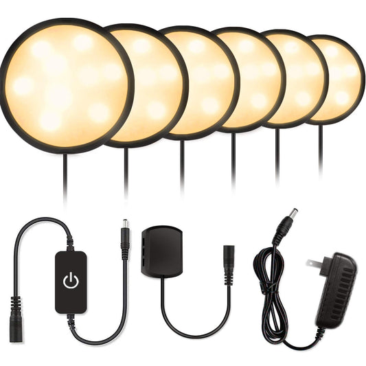Skorter | Ygs-Tech Led Under Cabinet Lighting Set, 1020 Lumen, 3000K Warm White, 6-Pack