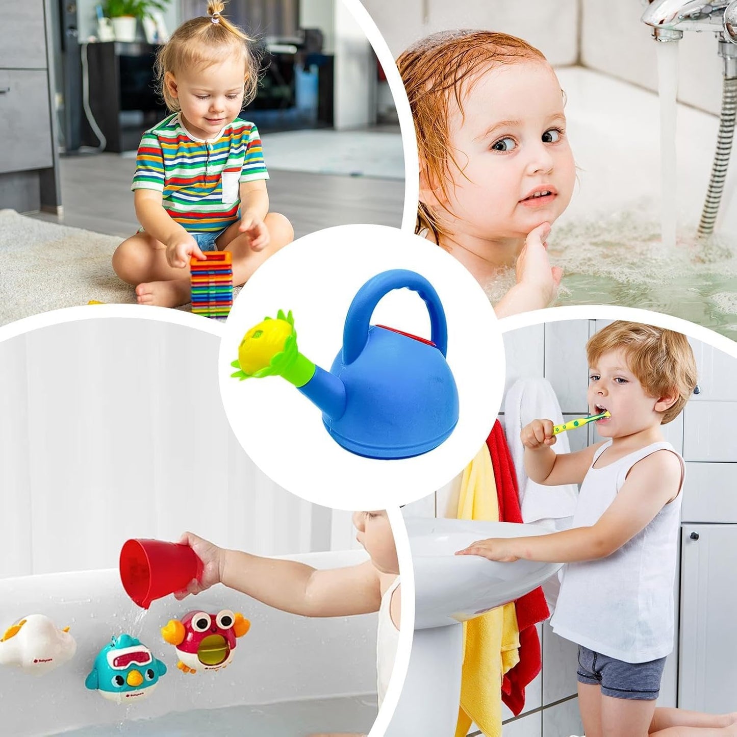 Skorter | Children's watering can with flower mouth – Colorful plastic watering can for little gardeners