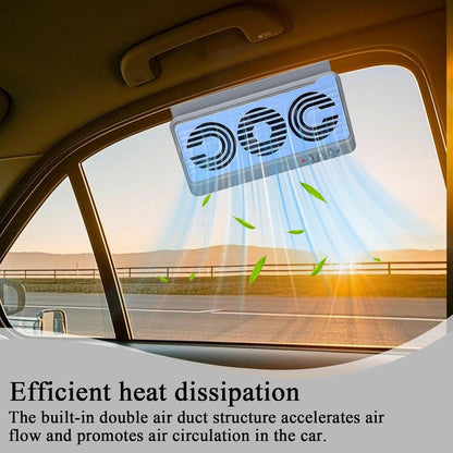 Skorter | Solar Car Window Fan – Dual Duct Ventilation Exhaust & Cooling Accessory – Aurovent