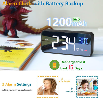 Skorter | 11.5-Inch Digital Calendar Day Clock with 19 Reminders – Claryon