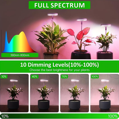 Skorter | Ej'S Supercar LED grow light for indoor plants, full spectrum, timer, 3-pack, adjustable