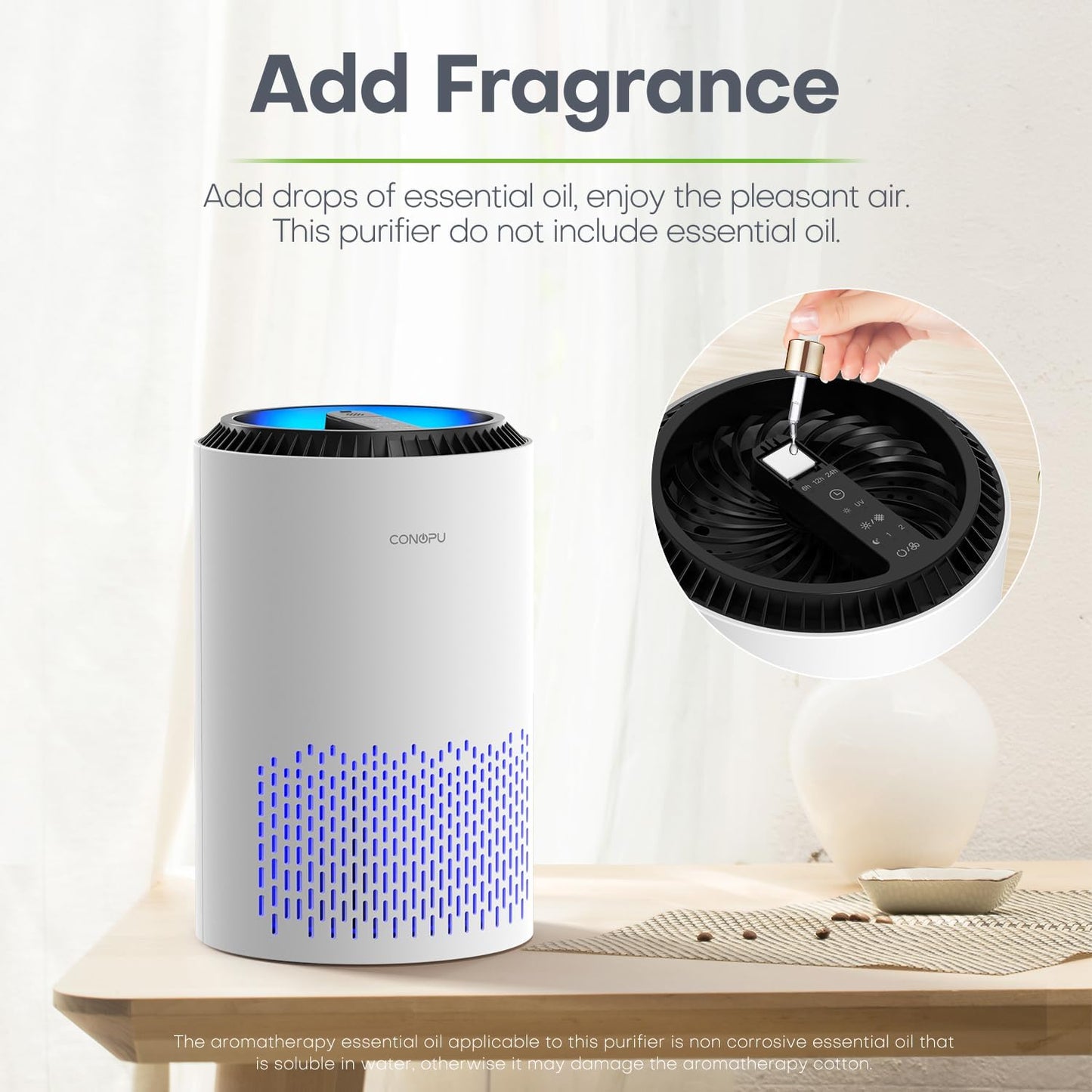Skorter | Compact Air Purifier | True HEPA Filter, Ultra-Quiet & Ideal for Small to Medium Rooms
