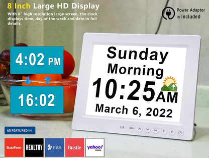 Skorter | 11.5-Inch Digital Calendar Day Clock with 19 Reminders – Claryon