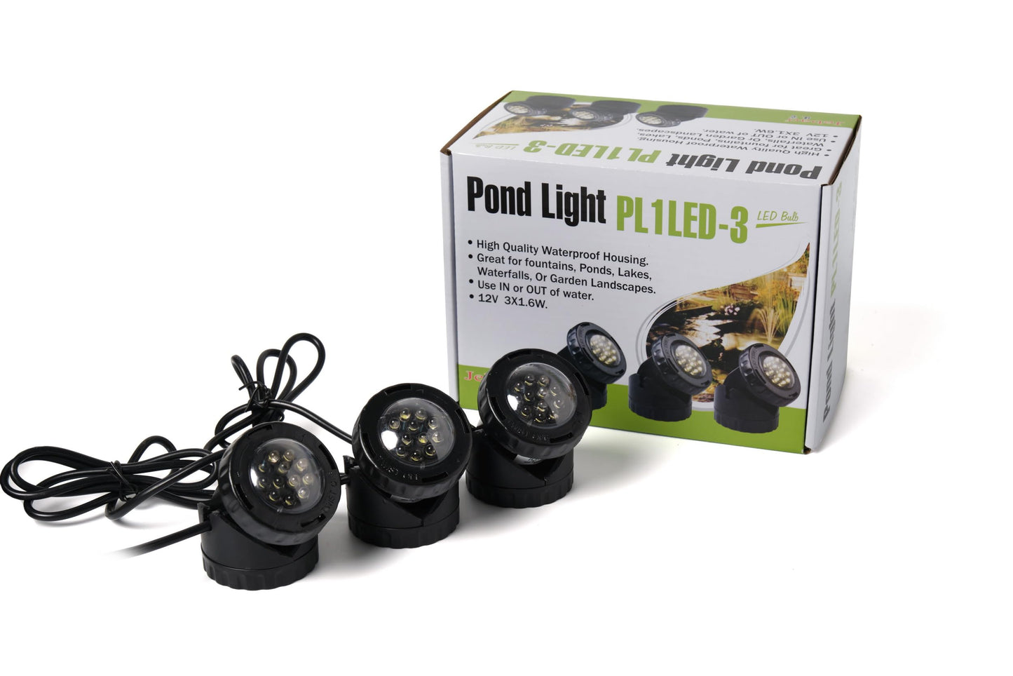 Skorter | Jebao Pl1Led-3Ps Underwater Led Pond Light With Photocell Sensor, 4 Colors, 2.