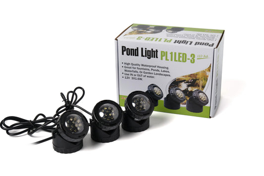 Skorter | Jebao Pl1Led-3Ps Underwater Led Pond Light With Photocell Sensor, 4 Colors, 2.