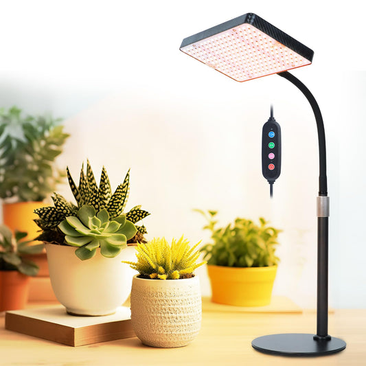 Skorter | Fecida Growth Light For Indoor Plants Full Spectrum, Desk Growth Light, 4/8/12 Tm Timer Desk Plant Growth Lamp, 208Pcs Leds, 2000 Lumen, Light Strong Enough, 16"&quot;-24&quot; Height Adjustable