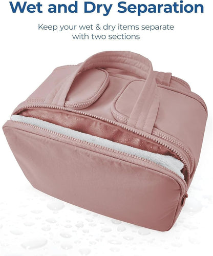 Skorter | 4-in-1 Puffy Toiletry Bag for Women – Large Travel Makeup & Skincare Organiser