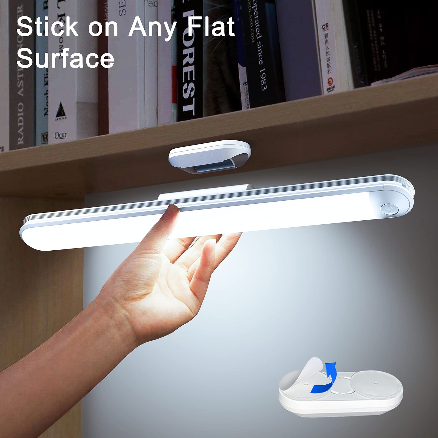 Skorter | Kagwon 7W Rechargeable Led Wall Lamp for Reading, Dimmable Magnet Lamp for Bunk Bed & Wardrobe