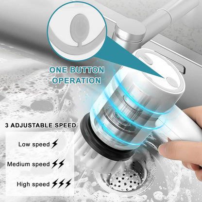 Skorter | Electric Cleaning Brush - Cordless Power Scrubber with Rechargeable Battery for Home, Kitchen, and Bathroom Cleaning