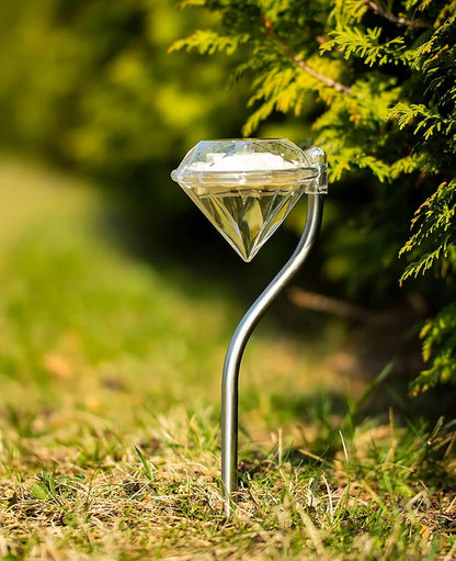 Skorter | Solar Garden Light in Diamond Shape – LED Lamps for Outdoor Decoration and Lighting