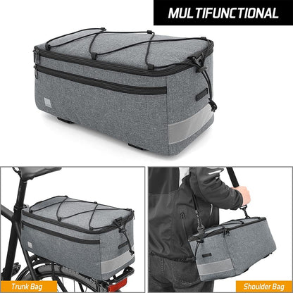 Skorter | 8L Insulated Bike Rear Trunk Cooler Bag with Shoulder Strap – Trevilo