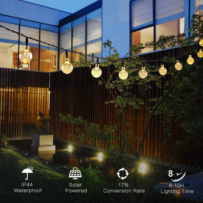 Skorter | Solar-powered Crystal Ball String Lights