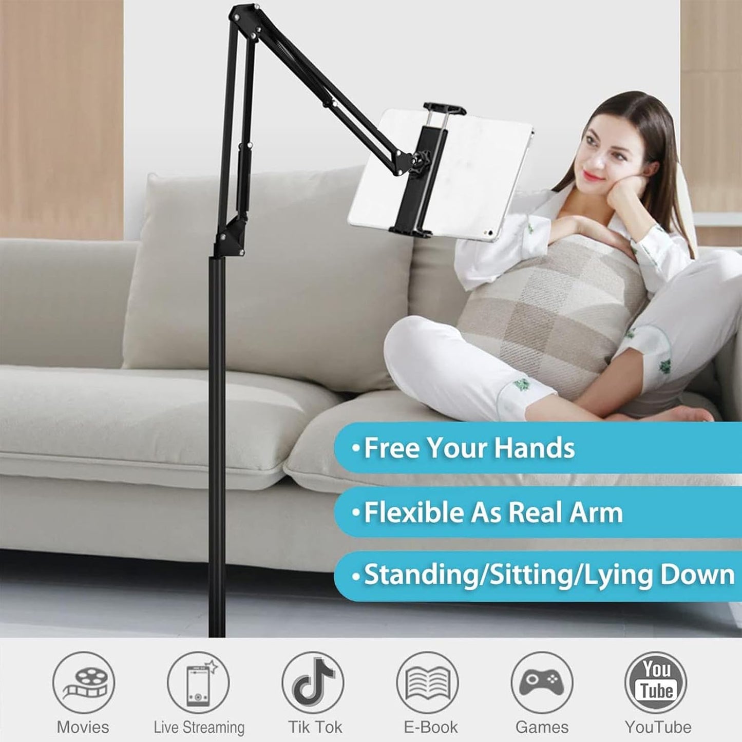 Skorter | Adjustable 360° Phone and Tablet Floor Stand – Movira
