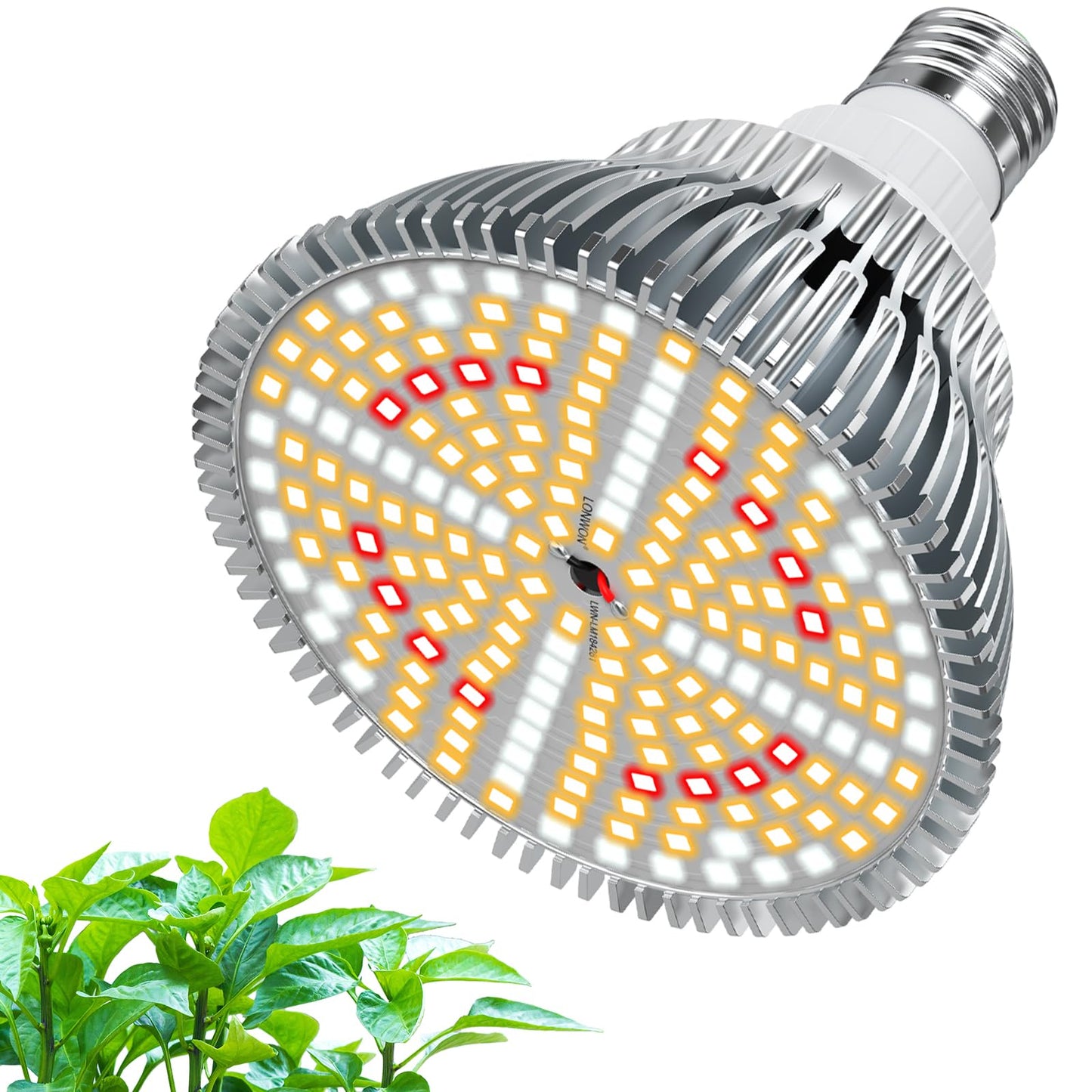 Skorter | LED Grow Light Bulbs For Indoor Plants Full Spectrum, 320W Equivalent Plant Lighting Bulb, 4000K Plant Grow Light Bulb, Grow Light For E26 Standard Fixtures, Package 1