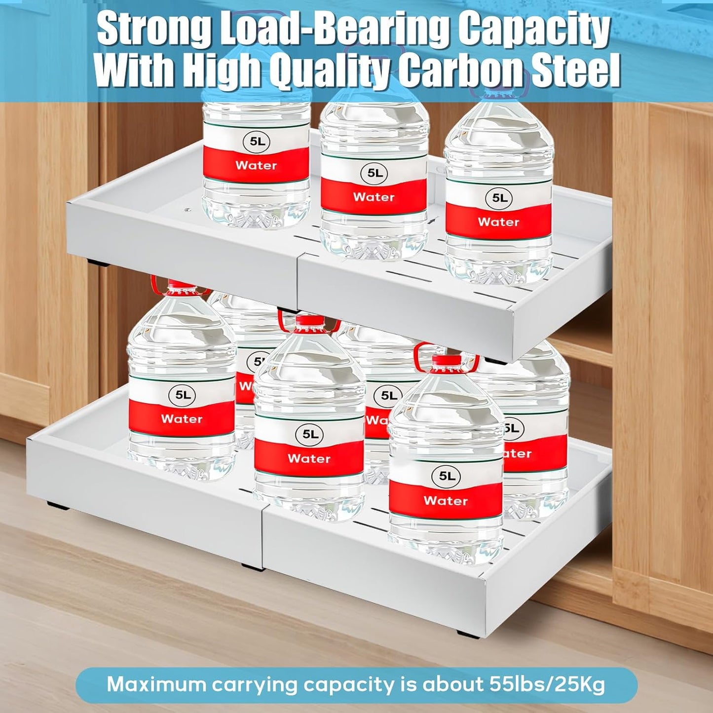 Skorter | 2 Pack Pull-Out Cabinet Drawers – StoreEase