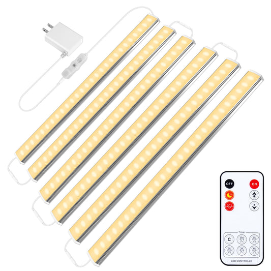 Skorter | Maylit Under Cabinet Light, 6 Pcs Dimmable 12 Inch Warm White LED Lighting For Kitchen