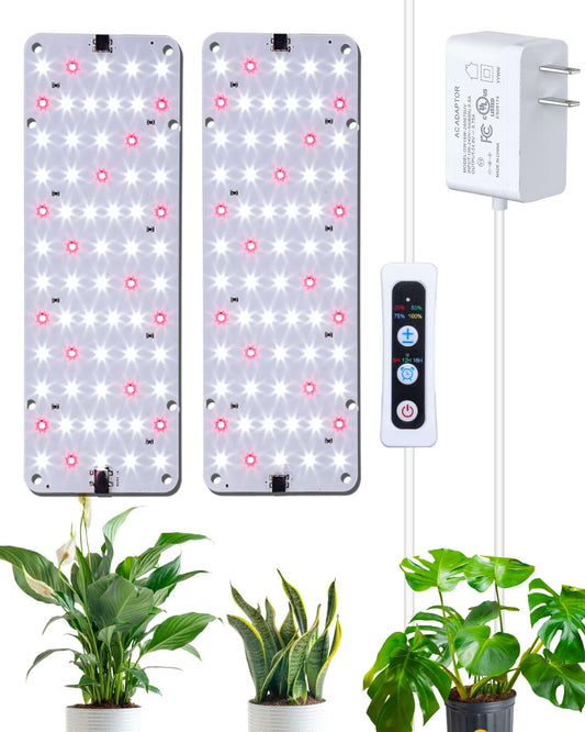 Skorter | Aplant Growth Light for Indoor Plants, Dimmable Plant Lighting, 6/12/16H Timer Setting Led Grow Light Strip Full Spectrum, Ultra-thin Plant Growth Light Panels, Under Cabinet Grow Lights for Indoor Houseplants, 20W