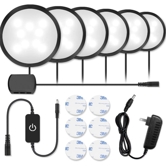 Skorter | Ygs-Tech Led Under Cabinet Lighting Kit, 1020 Lumen, 5000K, Touch Dimming, 6-Pack