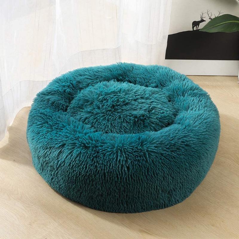 Skorter | PawNest Calming Donut Cat Bed | Round Plush Nest | Stress-Reducing & Cozy | Perfect for Cats & Small Dogs