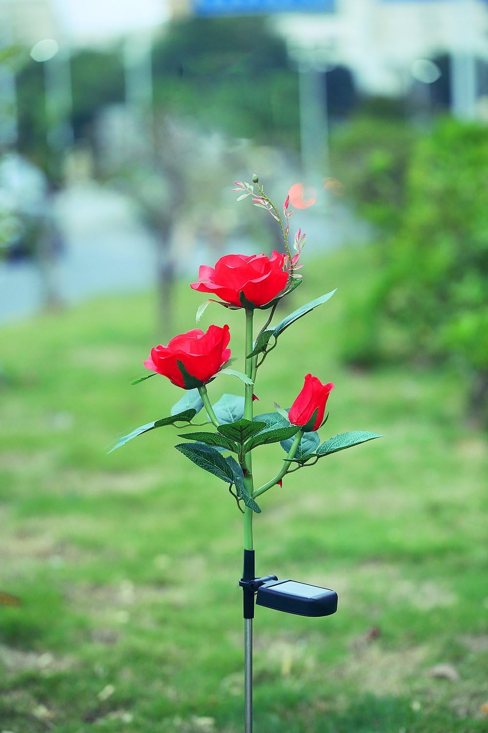 Skorter | Solar-powered rose lights – garden stakes with solar panel for decorative lighting