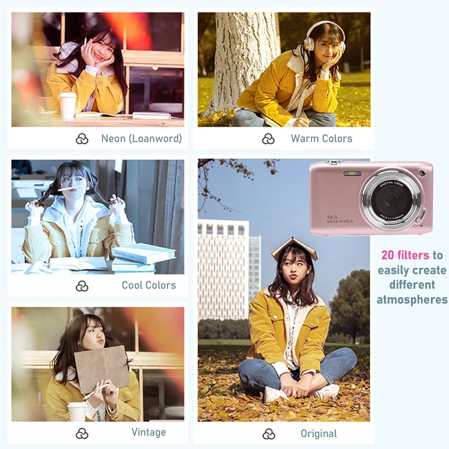 Skorter | 4K Compact Digital Camera with 58MP Photos and 16X Zoom – Lumora