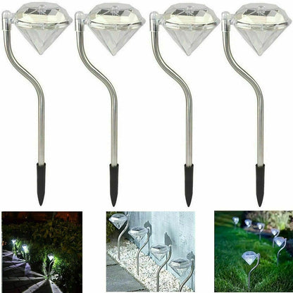 Skorter | Solar Garden Light in Diamond Shape – LED Lamps for Outdoor Decoration and Lighting