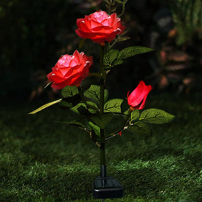 Skorter | Solar-powered rose lights – garden stakes with solar panel for decorative lighting