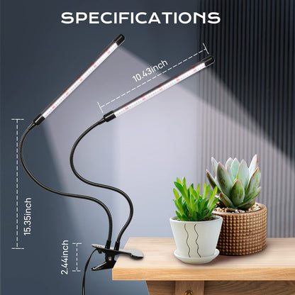 Skorter | Ipower Full Spectrum Clip Light With 84 LEDs, 3 Modes, 5 Dimmable Levels For Indoor Plants