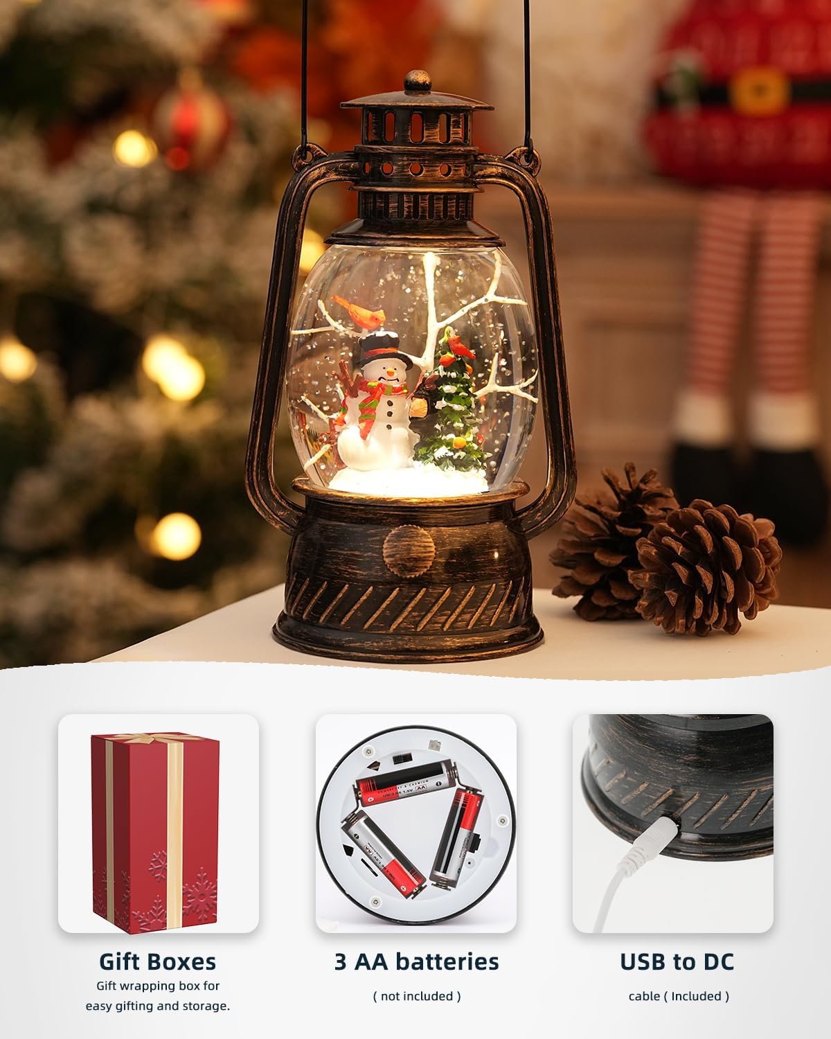Skorter | Autumn Gloss Decorative Lamp with Pumpkins – Warm LED Light and 6-Hour Timer