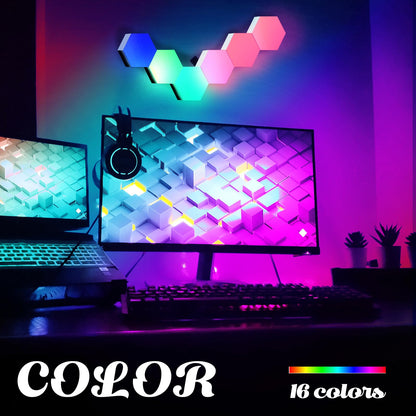 Skorter | Odistar Rgb Hexagon Wall Light - Smart Touch Sensitive Led, Diy Modular Design, 6-Pack
