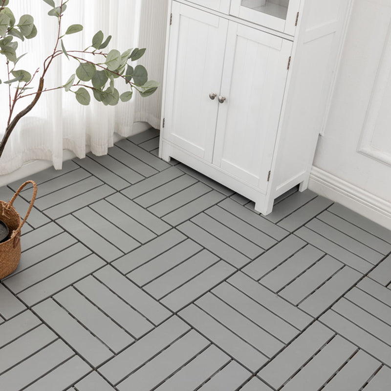 Skorter | 30 cm X 30 cm 4-Slat Square Deck/Patio Floor Tiles Snap Fit Installation Floor Tiles