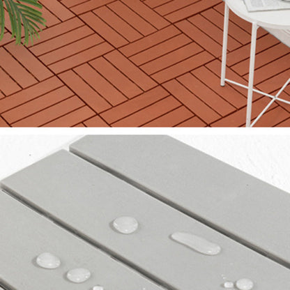 Skorter | 30 cm X 30 cm 4-Slat Square Deck/Patio Floor Tiles Snap Fit Installation Floor Tiles