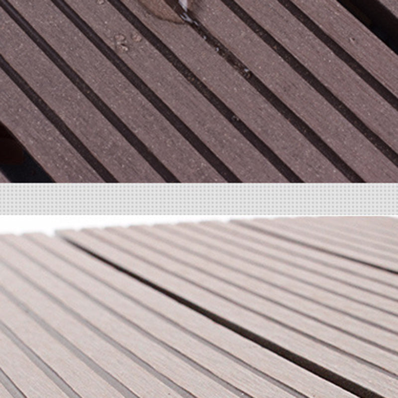 Skorter | 12" X 12" 4-Slat Square Deck/Patio Floor Tiles Snap Installation Floor Plank Tiles