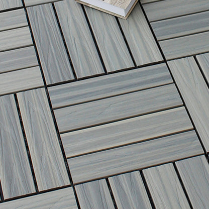 Skorter | 12" X 12" 4-Slat Square PVC Floor Tiles With Interlocking Installation Floor Plates Tiles
