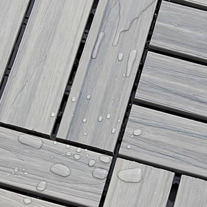 Skorter | 12" X 12" 4-Slat Square PVC Floor Tiles With Interlocking Installation Floor Plates Tiles