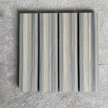 Skorter | Composite Plank Tiles Striped Pattern Square Deck Flooring Outdoor Patio