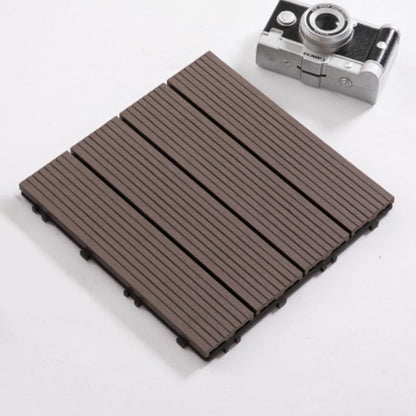 Skorter | Composite Plank Tiles Striped Pattern Square Deck Flooring Outdoor Patio