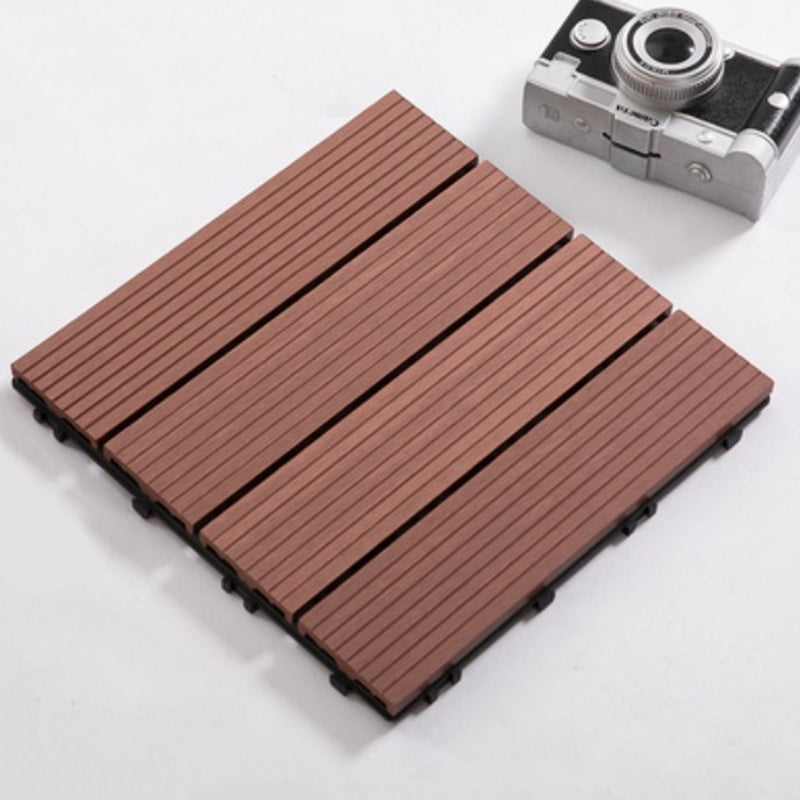 Skorter | Composite Plank Tiles Striped Pattern Square Deck Flooring Outdoor Patio