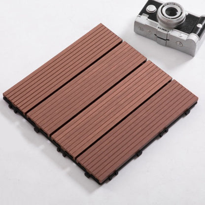 Skorter | Composite Plank Tiles Striped Pattern Square Deck Flooring Outdoor Patio