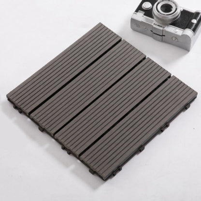 Skorter | Composite Plank Tiles Striped Pattern Square Deck Flooring Outdoor Patio